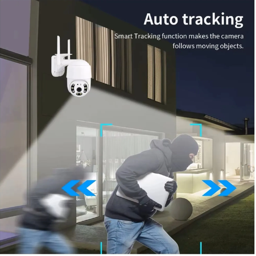 Cámara de Seguridad WiFi 1080P Visión Nocturna Rotación 360° IP66