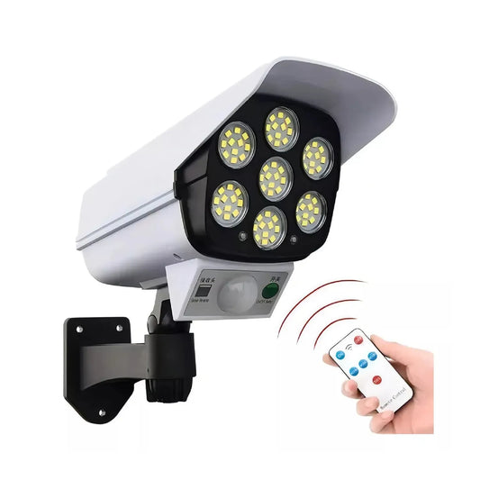 Foco Solar Simula Camara De Seguridad Sensor De Movimiento