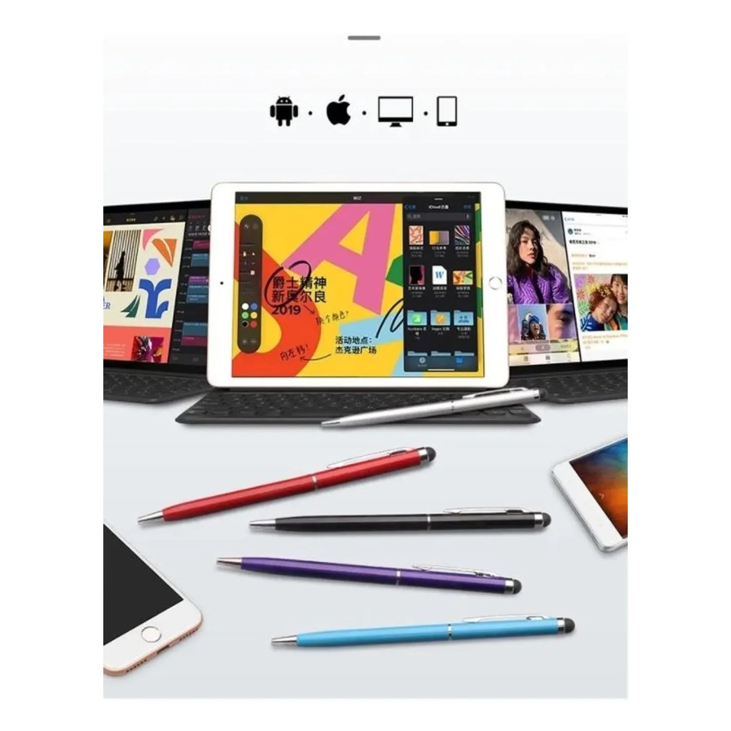 Lapiz Touch 2 En 1 Tactil Tablet, Celular Alta Calidad