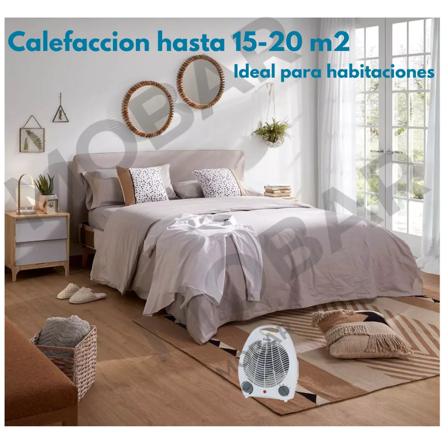 Calefactor Electrico Termoventilador Estufa Kendal FH-103TS 15m2 2000w